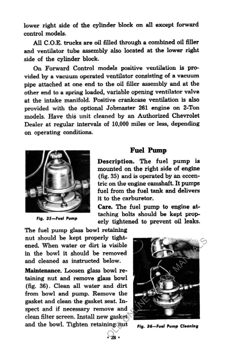 1954 Chevrolet Trucks Operators Manual Page 15